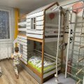 Отзыв о Чердачок мебель: Двухъярусная кроватка из массива бука.