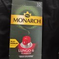 Отзыв о Monarch Lungo 6 Classico для системы Nespresso в алюминиевых капсулах: У этого кофе приятный мягкий вкус