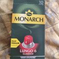 Отзыв о Monarch Lungo 6 Classico для системы Nespresso в алюминиевых капсулах: У кофе приятный мягкий вкус без чрезмерной горечи