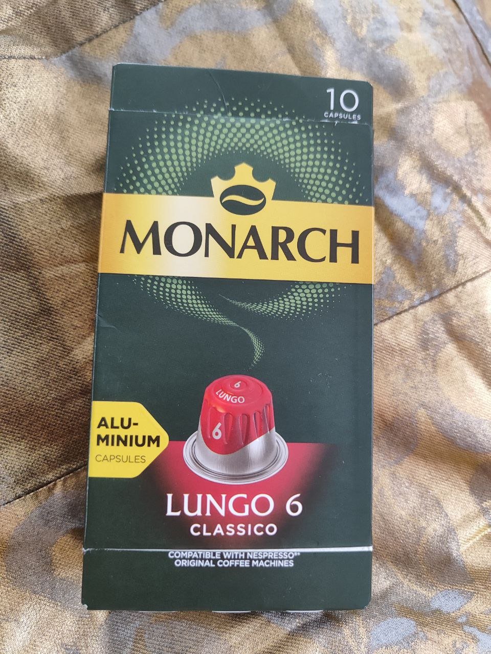 Monarch Lungo 6 Classico для системы Nespresso в алюминиевых капсулах - У кофе приятный мягкий вкус без чрезмерной горечи